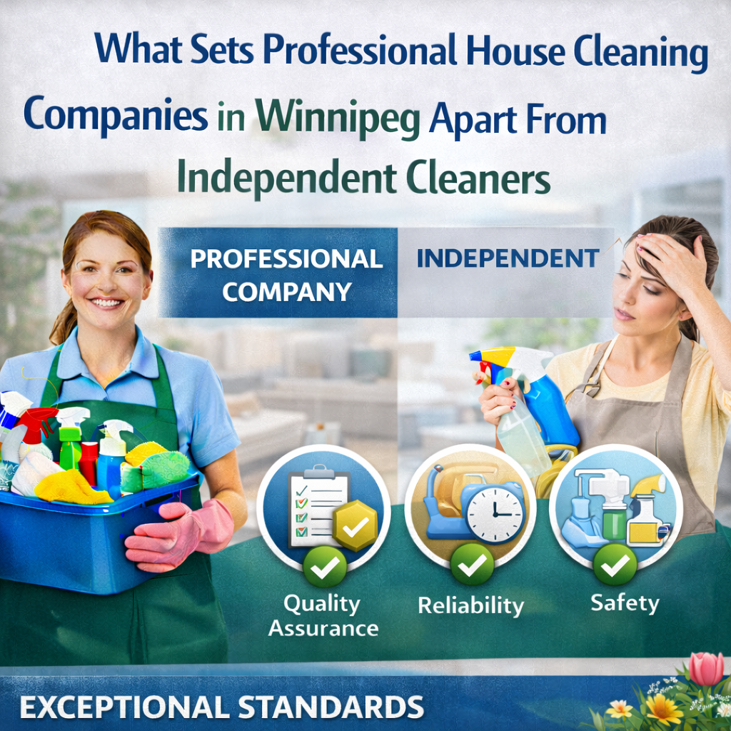 What Sets Professional House Cleaning Companies in Winnipeg Apart From Independent Cleaners