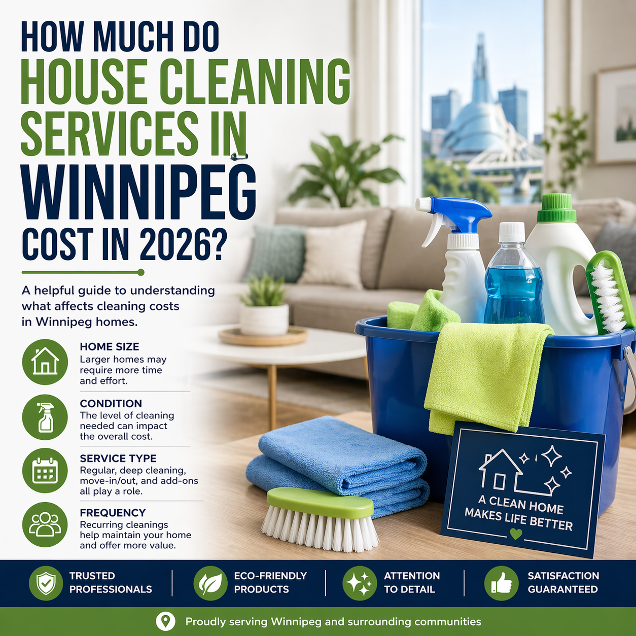 An image for a blog titled How Much Do House Cleaning Services in Winnipeg Cost in 2026?
