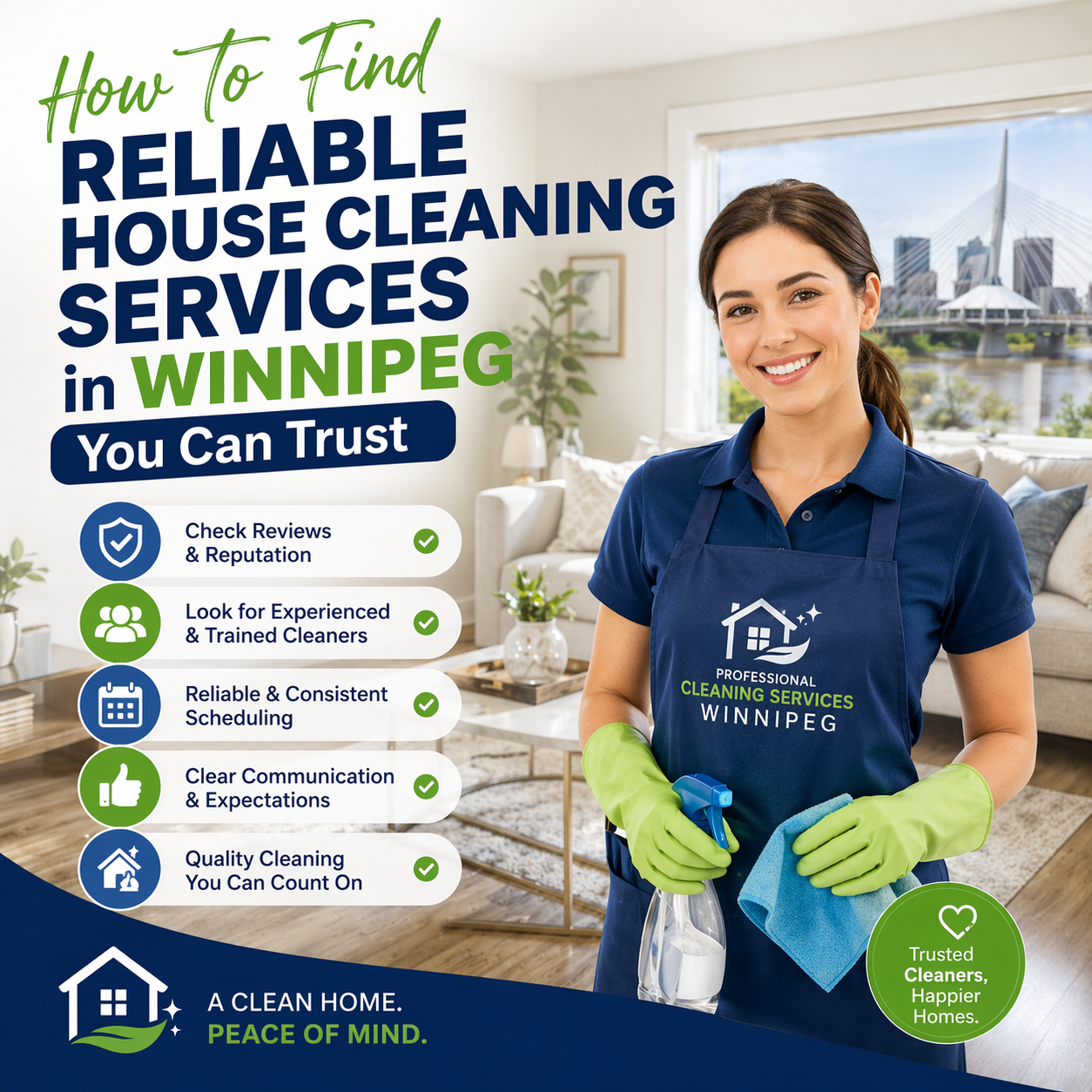 An image for a blog titled How to Find Reliable House Cleaning Services in Winnipeg You Can Trust