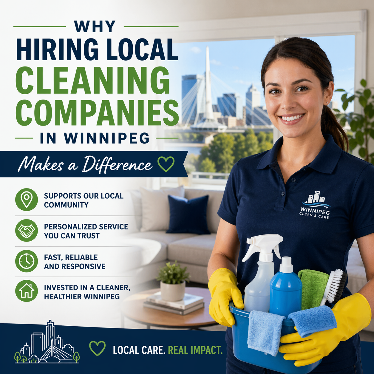 An image for a blog titled Why Hiring Local Cleaning Companies in Winnipeg Makes a Difference