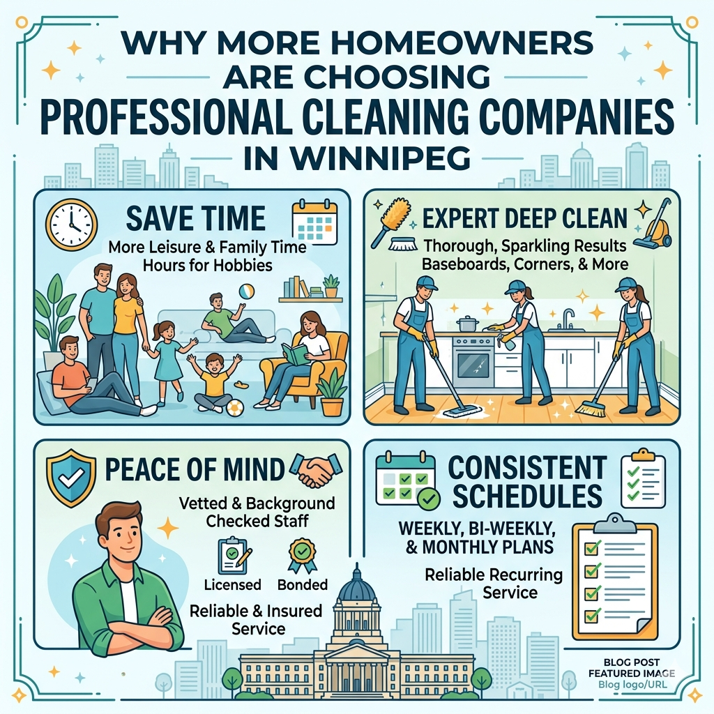 An image for a blog titled Why More Homeowners Are Choosing Professional Cleaning Companies in Winnipeg