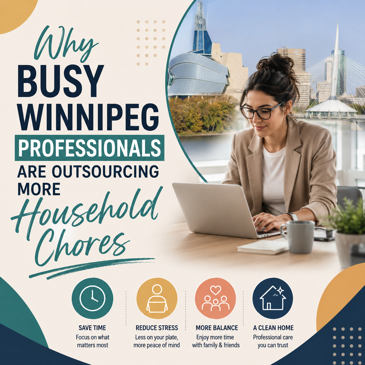 An image for a blog titled Why Busy Winnipeg Professionals Are Outsourcing More Household Chores