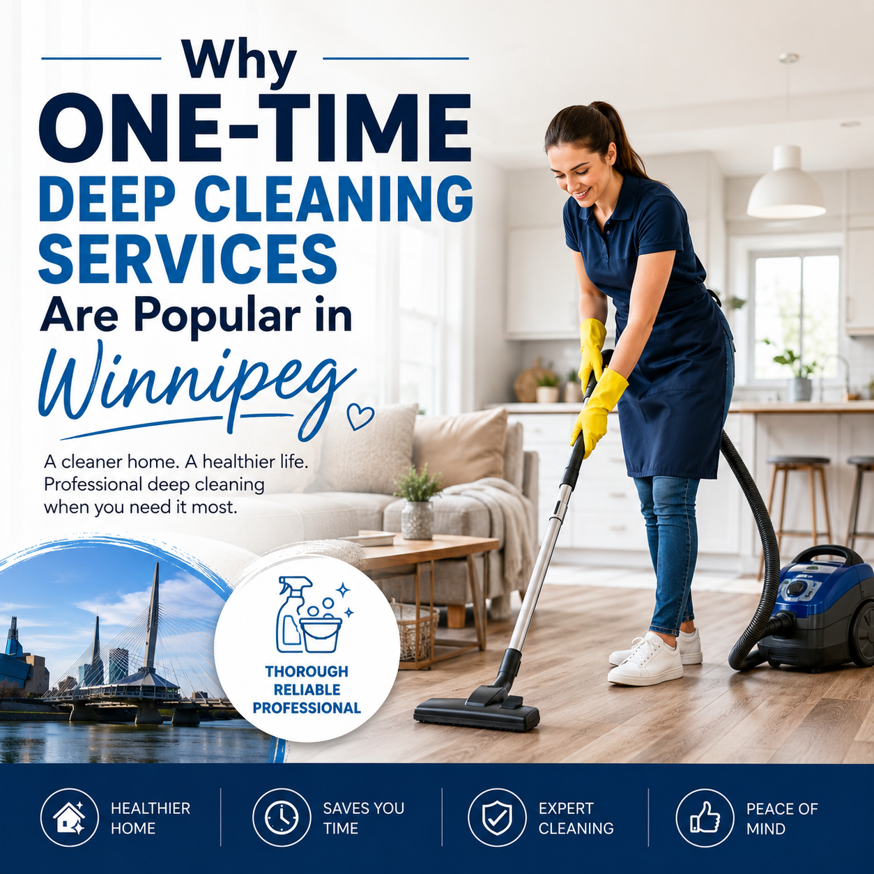 An image for a blog titled Why One-Time Deep Cleaning Services Are Popular in Winnipeg