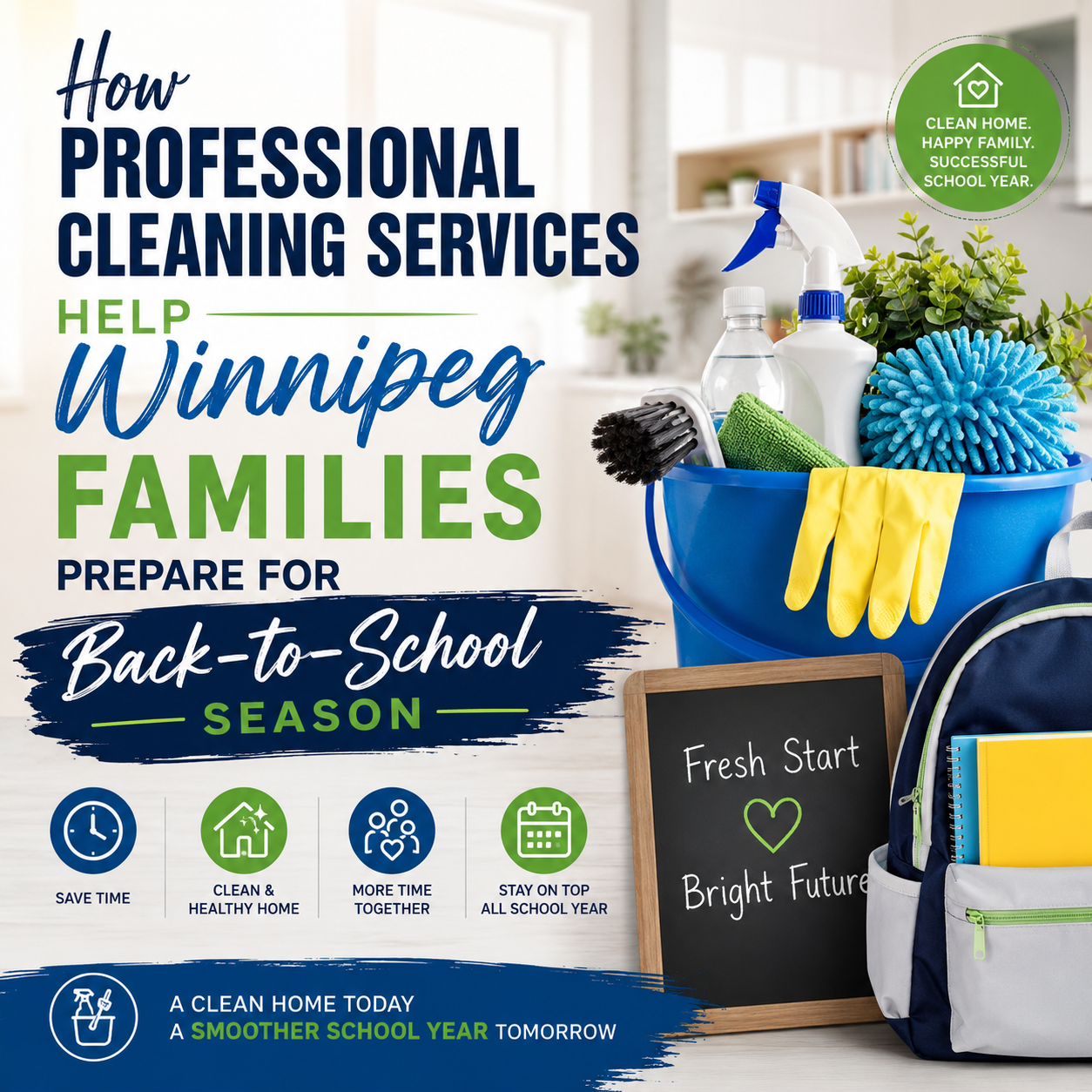An image for the blog titled How Professional Cleaning Services Help Winnipeg Families Prepare for Back-to-School Season
