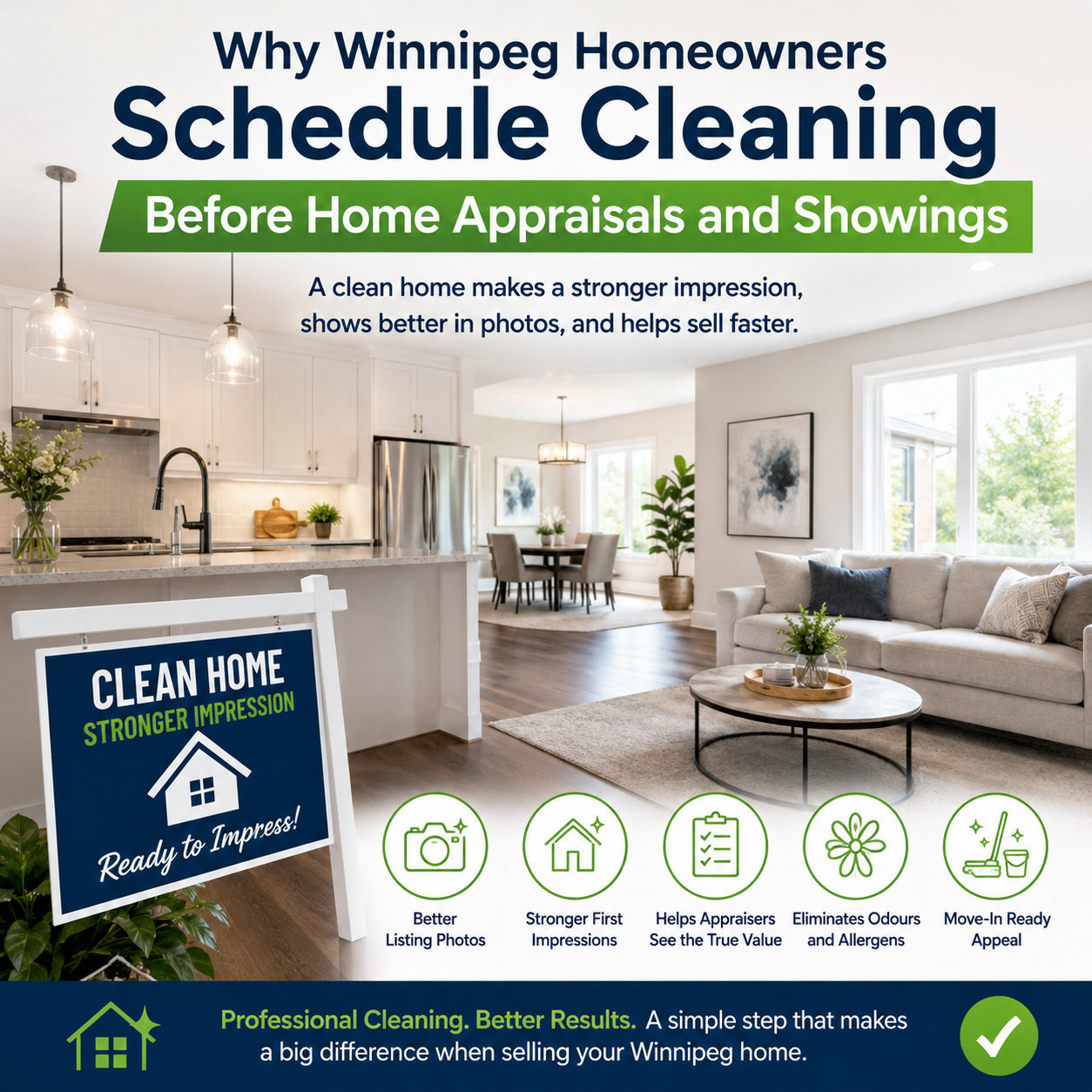 An image for the blog titled Why Winnipeg Homeowners Schedule Cleaning Before Home Appraisals and Showings