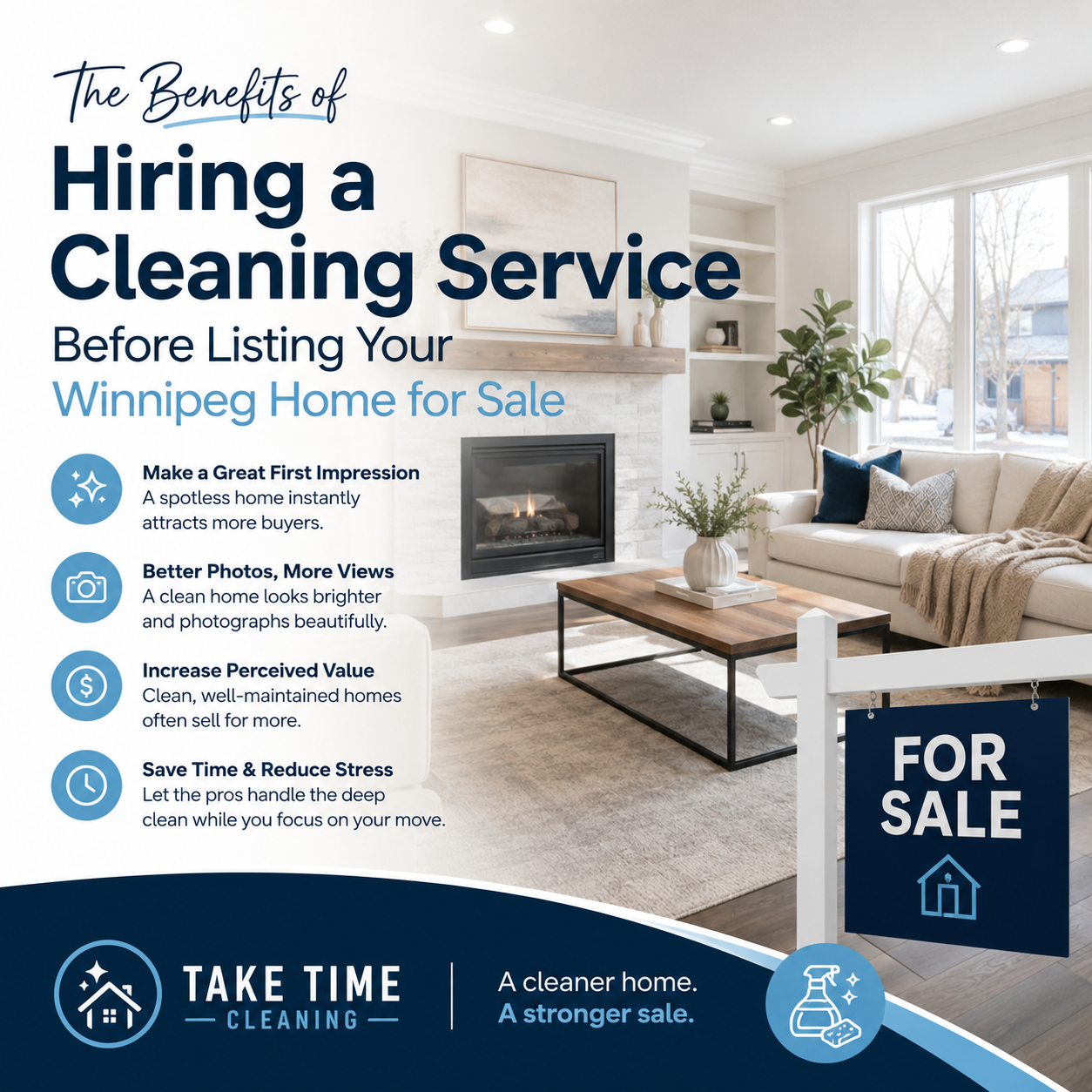 An image for the blog titled The Benefits of Hiring a Cleaning Service Before Listing Your Winnipeg Home for Sale