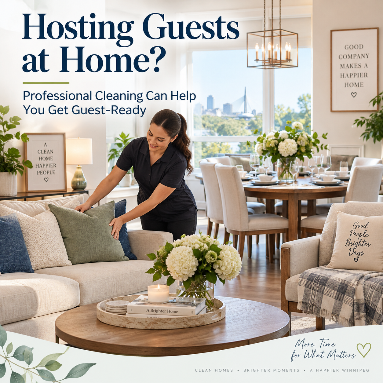 An image for the blog titled How Professional Cleaning Can Help When You’re Hosting Guests