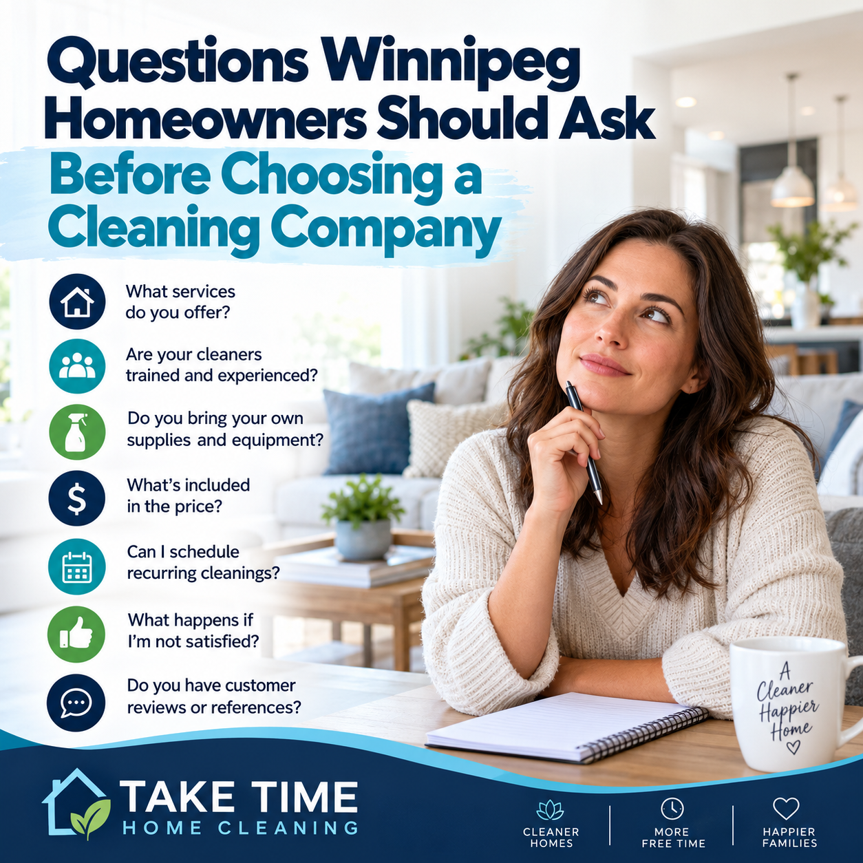 An image for the blog titled Questions Winnipeg Homeowners Should Ask Before Choosing a Cleaning Company